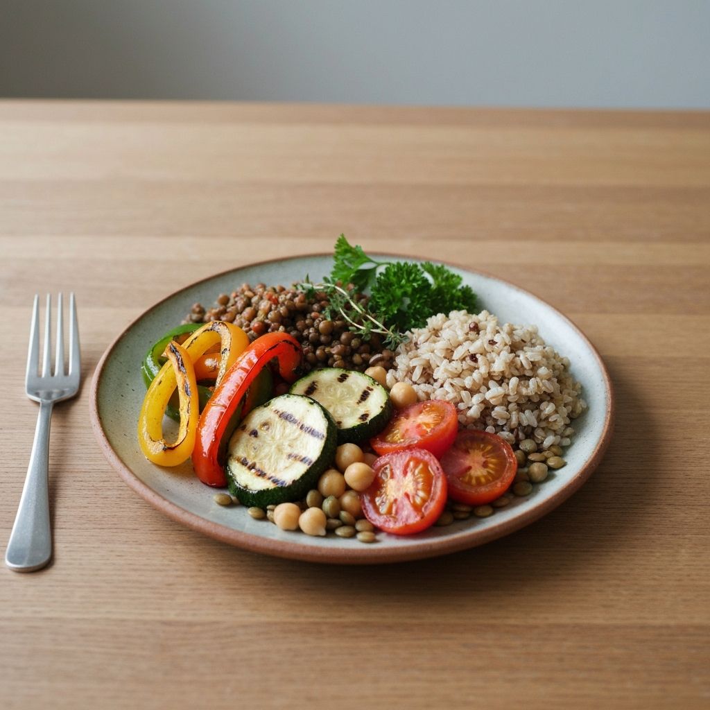 Tasapainoinen ateria lautasella