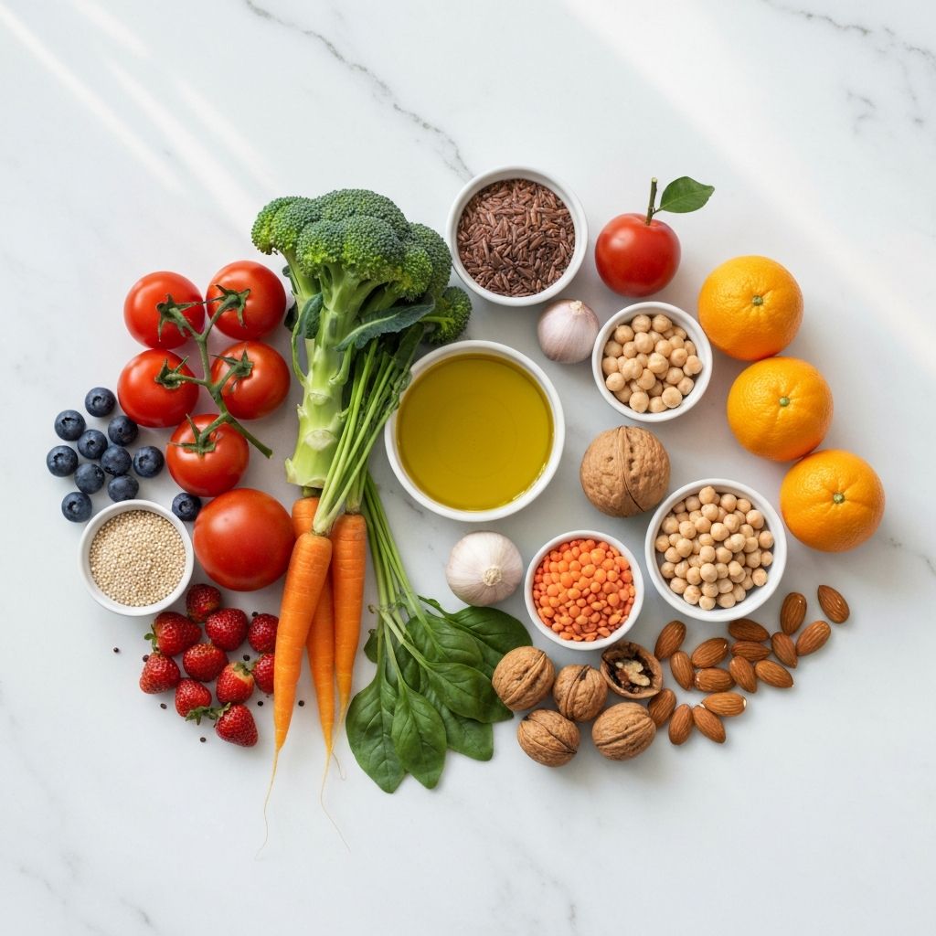 Tuoreita ja värikkäitä raaka-aineita